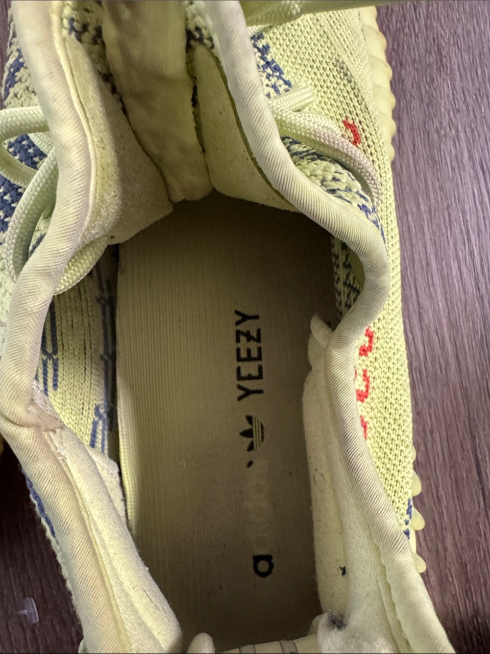 Adidas Yeezy Boost 350 V2 Semi Frozen yellow sneakers size -10 - Picture 6 of 8